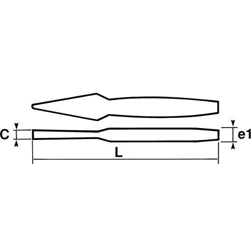 Bédane à corps octogonal 10mm L.125mm - SAM OUTILLAGE - 2-180-A 1
