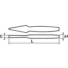 Bédane à corps octogonal 10mm L.125mm - SAM OUTILLAGE - 2-180-A 1