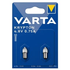 Ampoule Krypton culot lisse 4,8V - VARTA - 2-48080TO