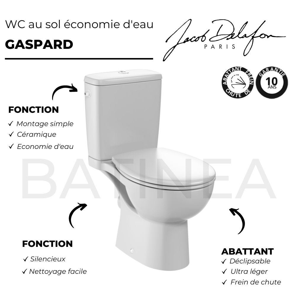 WC à poser sans bride JACOB DELAFON Gaspard économie d'eau + abattant 3