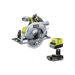 Pack RYOBI Scie circulaire R18CS7-0 - 18V One+ Brushless - 1 Batterie 2.0Ah - 1 Chargeur rapide 0