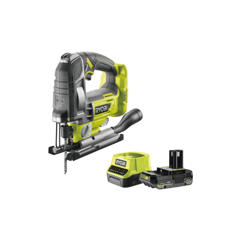 Pack RYOBI Scie sauteuse pendulaire R18JS7-0 - 18V One+ Brushless - 1 Batterie 2.0Ah - 1 Chargeur rapide 0