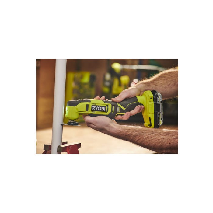 Pack RYOBI Multitool RMT18-0 - 18V One+ - 1 batterie 2.0Ah - 1 chargeur rapide RC18120-120 3