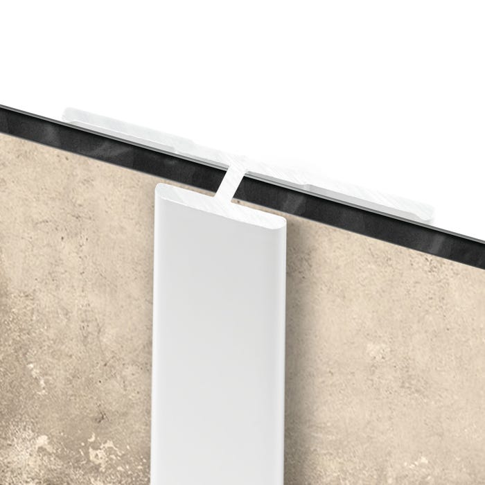Schulte Profilé de jonction pour Schulte Panneau mural de douche, DécoDesign,  Blanc, 210 cm 2