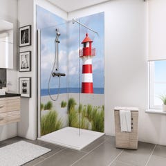 Schulte Pack de 2 panneaux muraux 90 x 210 cm, revêtement pour douche et salle de bains, DécoDesign PHOTO, Phare