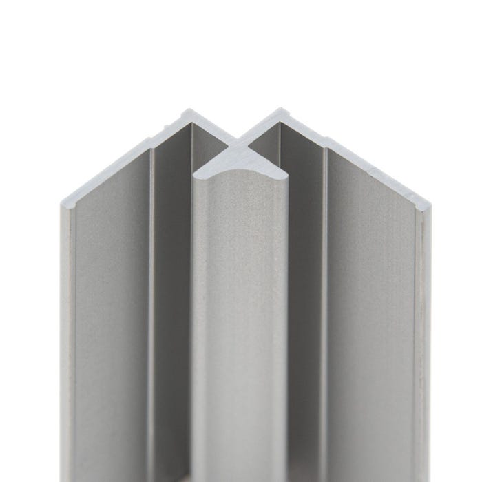 Schulte Profilé d'angle intérieur pour Panneau mural de douche, DécoDesign,  Alu-argenté, 255 cm 0