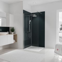 Schulte Pack de 2 panneaux muraux 90 x 210 cm + 3 profilés anthracite, revêtement pour douche et salle de bains, DécoDesign COULEUR
