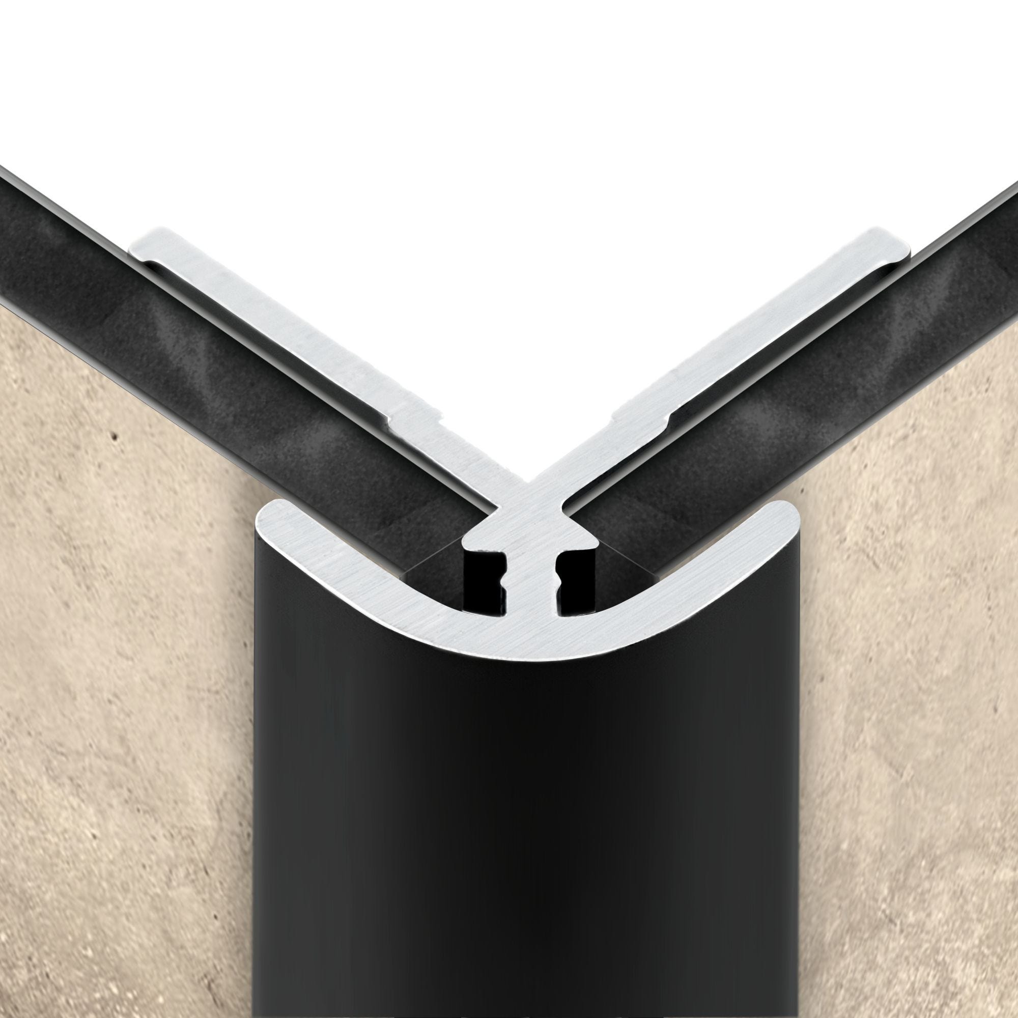 Schulte Profilé d'angle extérieur pour Panneau mural de douche, DécoDesign,  Noir, 210 cm 4