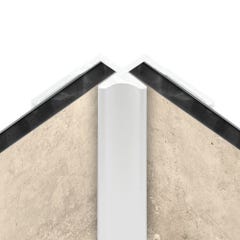 Schulte Profilé d'angle intérieur pour Panneau mural de douche, DécoDesign,  Blanc, 210 cm 3