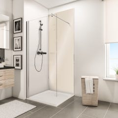 Schulte Panneau mural Beige brillant, revêtement pour douche et salle de bains, DécoDesign BRIO, 100 x 255 cm 0