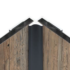 Schulte Pack de 2 profilés de finition + 1 Schulte Profilé d'angle pour Panneau mural de douche, 210 cm, DécoDesign, Anthracite 3