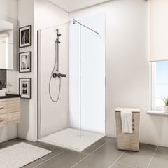 Schulte Panneau mural 90 x 210 cm, revêtement pour douche et salle de bains, DécoDesign PHOTO, Blanc à combiner 0