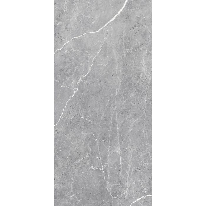 Schulte Pack de 2 panneaux muraux 100 x 210 cm, revêtement pour douche et salle de bains, DécoDesign SOFTTOUCH, marbre gris profond 1