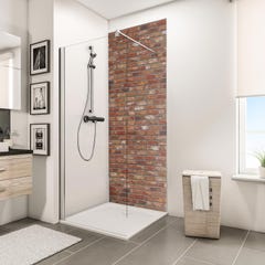 Schulte Panneau mural Briques industriel, revêtement pour douche et salle de bains, DécoDesign DÉCOR, 100 x 210 cm