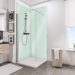 Schulte Panneau mural Vert d'eau brillant, revêtement pour douche et salle de bains, DécoDesign BRIO, pack de 2 panneaux 100 x 210 cm