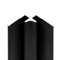 Schulte Pack de 2 profilés de finition + 1 Schulte Profilé d'angle pour Panneau mural de douche, 210 cm, DécoDesign, Noir 2