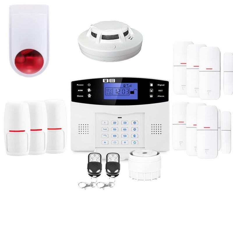 Alarme sans fil gsm avec sirène pour maison kit-6 0
