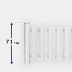 Module de cloture PVC H71 x L150 cm blanc à barreaudage vertical 0