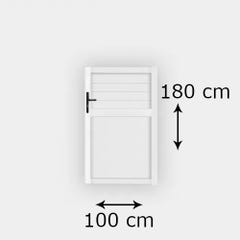 Portillon PVC standard ARRAS blanc 1000x1800 mm Sens d'ouverture - Verrou intérieur gauche 2