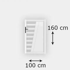 Portillon PVC standard CAMBRAI blanc 1000x1600 mm - Poignée à gauche 3