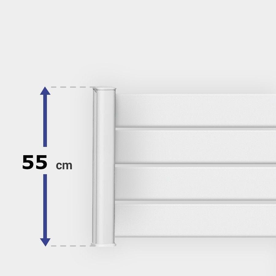 Module de cloture PVC H55 x L150 cm blanc ajourage horizontal 0