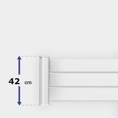 Module de cloture PVC H42 x L150 cm blanc ajourage horizontal 0