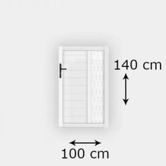 Portillon PVC standard ARLES blanc RECTANGLE 1000x1400 mm - Poignée à gauche 2
