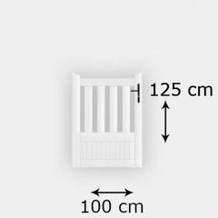 Portillon PVC standard ETRETAT blanc 1000x1250 mm Sens d'ouverture - Poignée à droite 2