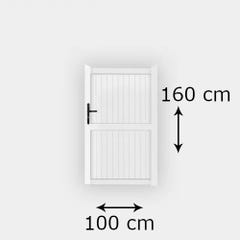 Portillon PVC standard GUÉRANDE blanc hauteur 1000x1600 mm - Poignée à gauche 2