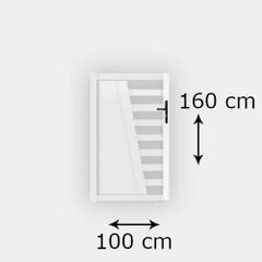 Portillon PVC standard CAMBRAI blanc 1000x1600 mm - Poignée à droite 3