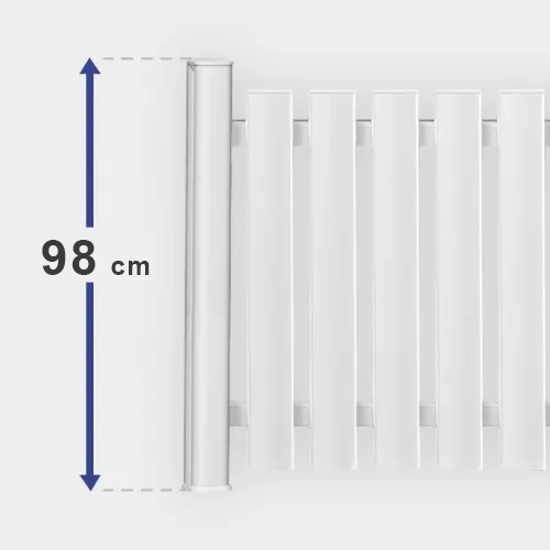Module de cloture PVC H98 x L150 cm blanc à barreaudage vertical 0
