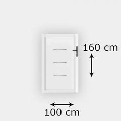 Portillon PVC standard BRIANÇON blanc 1000x1600 mm - Poignée à droite 3