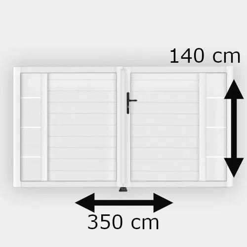 Portail battant PVC blanc H140 x L350 ARLES DÉCOR INSERTS 2