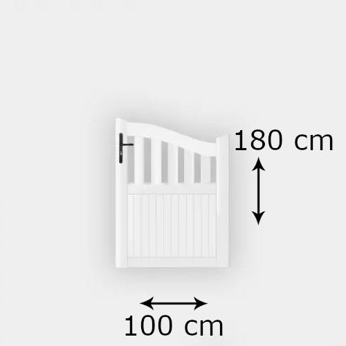 Portillon PVC standard HAMBOURG blanc GALBÉ 1000x1800 mm Sens d'ouverture - Poignée à gauche 3