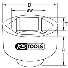 KS Tools KS TOOLS 460.3310 Clé pour écrous dessieux 4