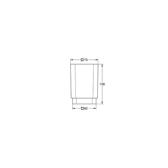 Grohe Selection Cube Verre en cristal, blanc satiné daVinci (40783000) 1