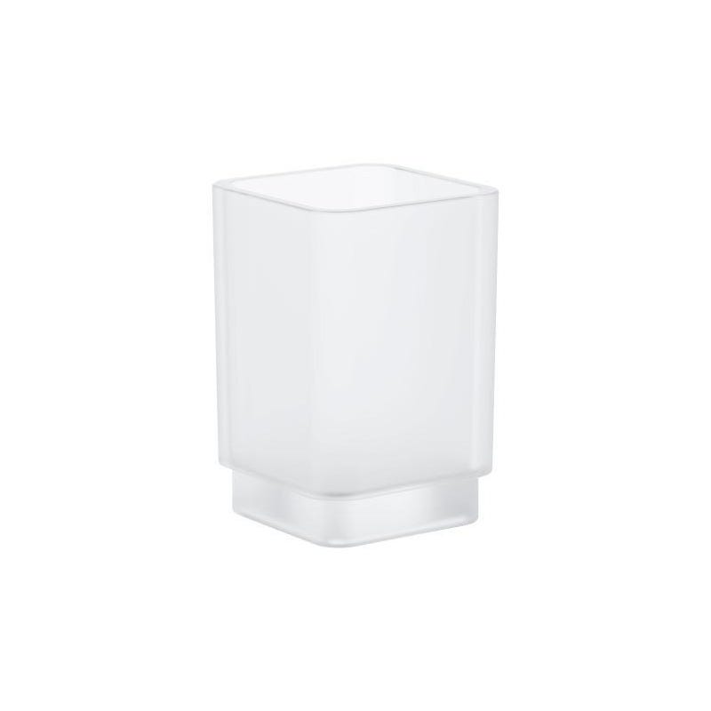 Grohe Selection Cube Verre en cristal, blanc satiné daVinci (40783000) 0