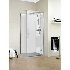 Schulte Pack de 2 panneaux muraux 90 x 210 cm, revêtement pour douche et salle de bains, DécoDesign COULEUR, panneaux muraux Blanc, 2ème choix 1