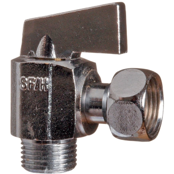Robinet d'arrêt 1/4 de tour équerre manette métal - Sféraco