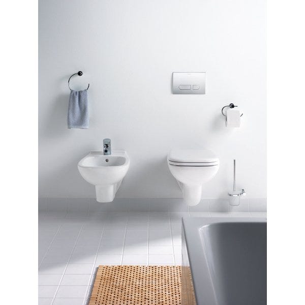 Duravit D-Code WC suspendu à fond creux 35.5x54.5cm avec abattant WC blanc 1