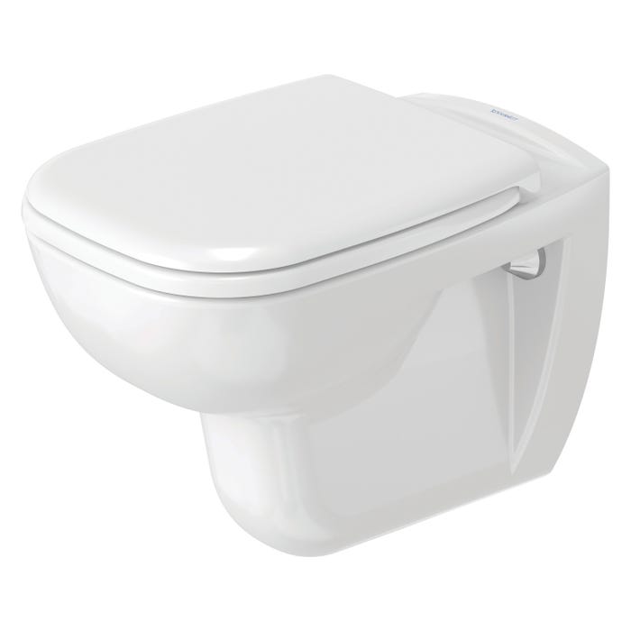 Duravit D-Code WC suspendu à fond creux 35.5x54.5cm avec abattant WC blanc 0
