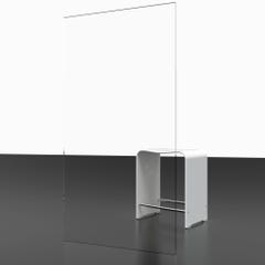 Schulte paroi de douche à l'italienne, 70 x 200 cm, verre 6 mm, paroi fixe Walk In Free, verre transparent 4