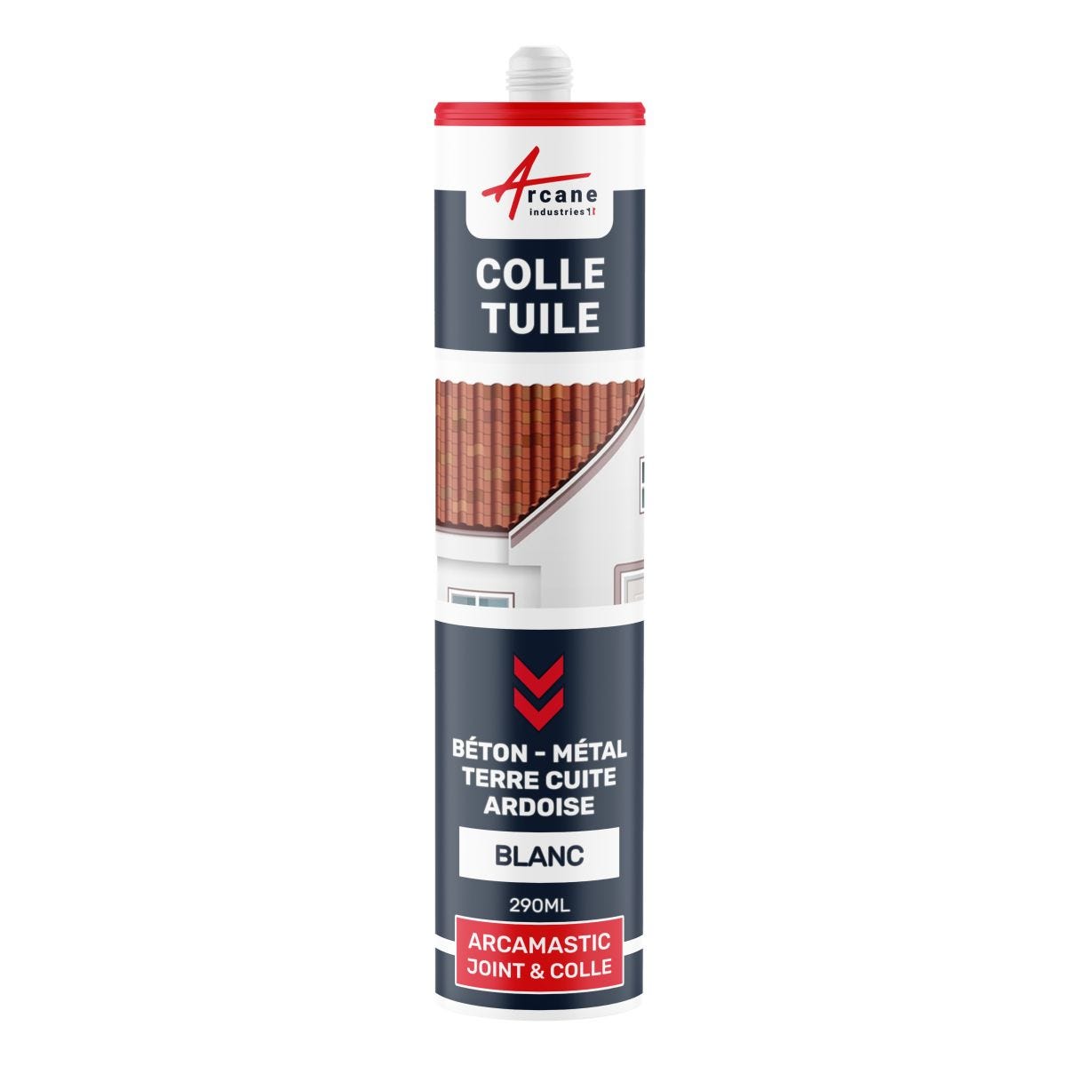 Mastic Colle Tuiles Polyuréthane Hybride: ARCAMASTIC JOINT ET COLLE Blanc - 290 ml x 1ARCANE INDUSTRIES 5