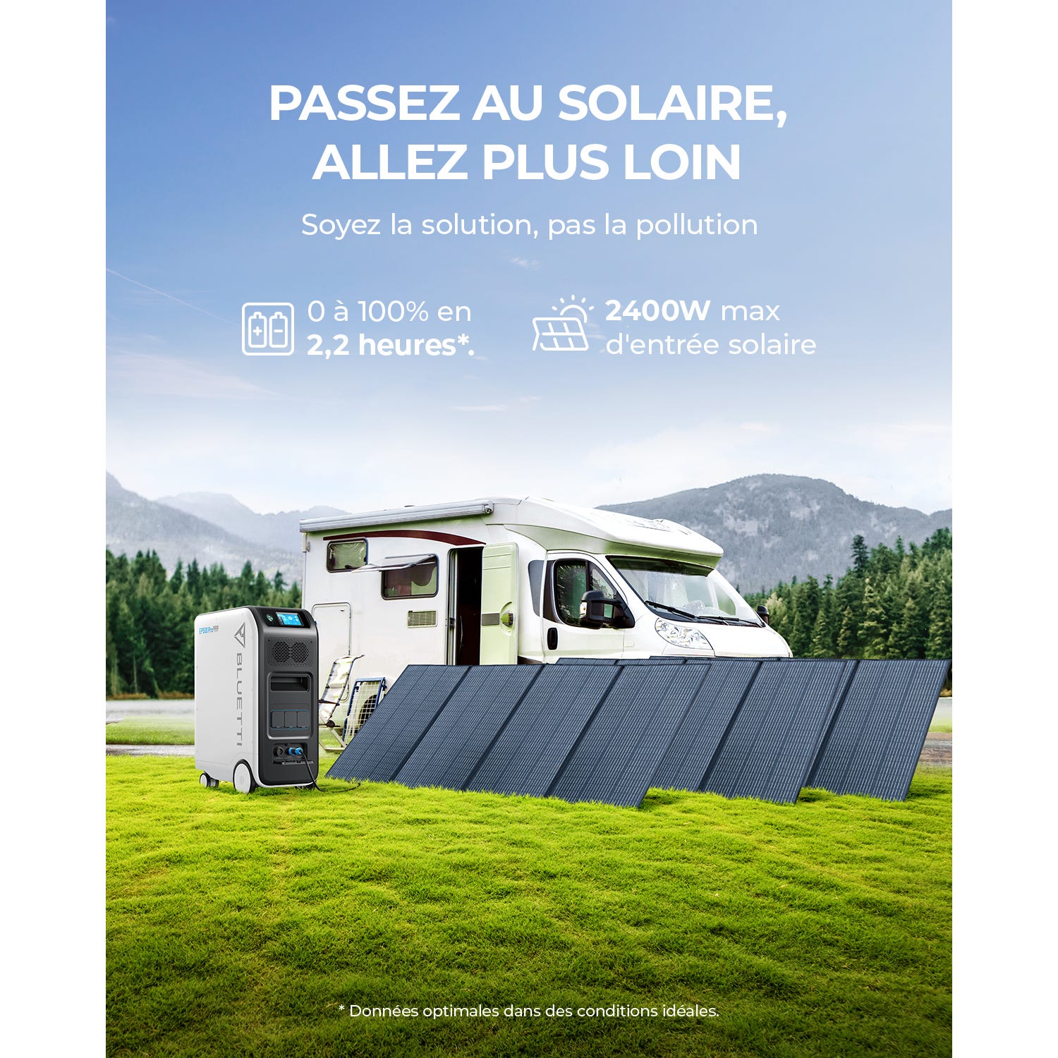 BLUETTI Générateur solaire EP500PRO avec 3 panneaux solaires PV200 200 W, 5100 Wh LiFePO4 batterie de secours, 3 prises CA 3000 W pour maison, jardin 4