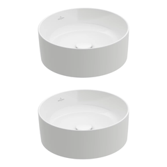Lot de deux vasques à poser rondes VILLEROY ET BOCH Collaro Stone White CeramicPlus 3