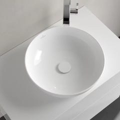 Vasque ronde à poser VILLEROY ET BOCH Artis Stone White CeramicPlus 7
