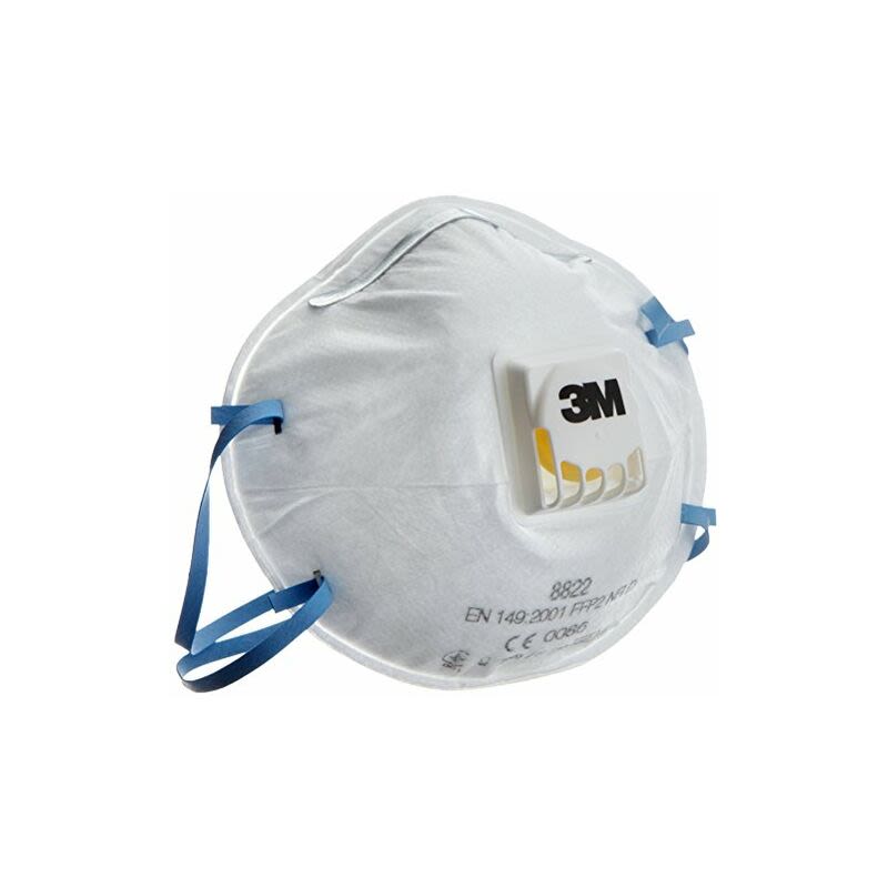 Boîte de 10 masques respiratoires coques jetables FFP1 avec soupape série 8812 blanc - 3M - 7000006980 1