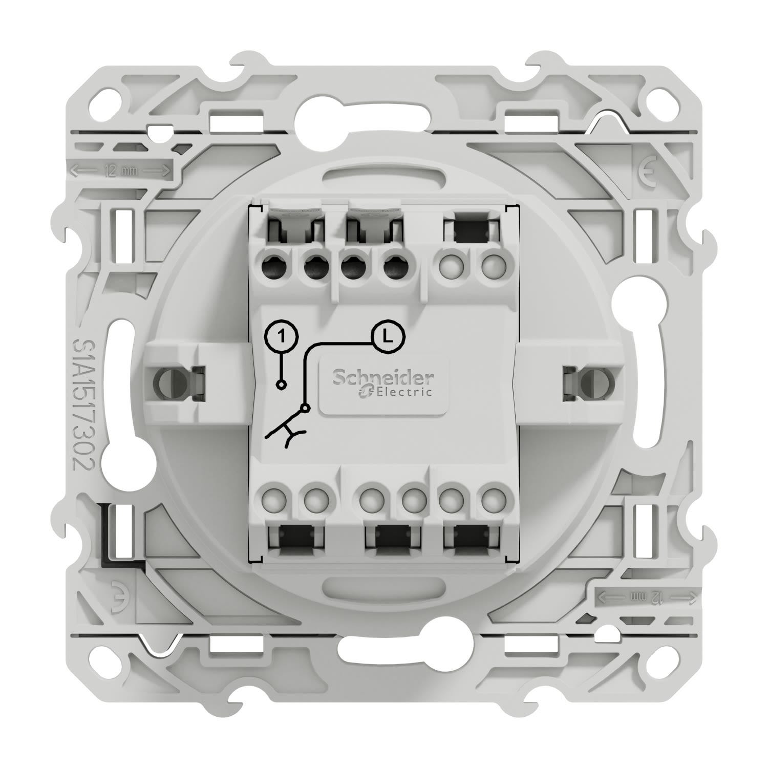 Bouton-poussoir ODACE 10A à vis blanc - SCHNEIDER ELECTRIC - S520206 2