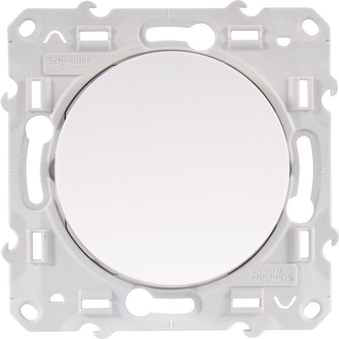 Bouton-poussoir ODACE 10A à vis blanc - SCHNEIDER ELECTRIC - S520206 0