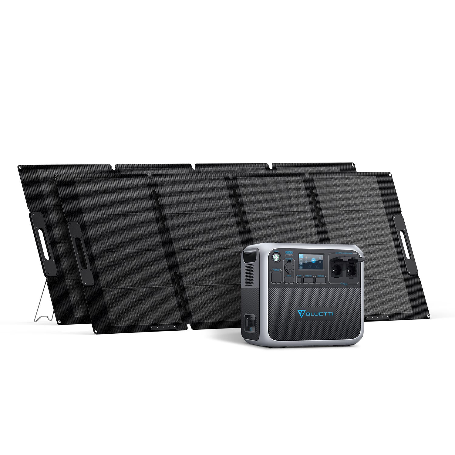 Générateur Électrique BLUETTI AC200P avec 2 Panneaux Solaires MP200, générateur 2000Wh avec 2 Panneaux Solaires 200W,pour Camping,Urgence,Maison 0